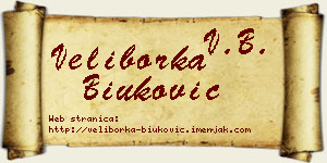 Veliborka Biuković vizit kartica